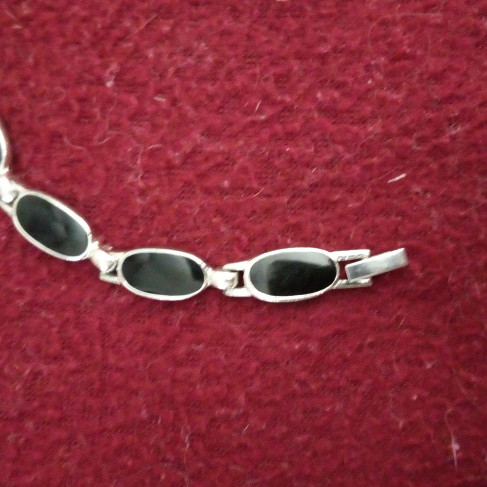 Black an silver bracelet